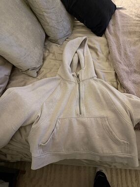 lululemon athletica Light Gray Half-Zip Hoodie